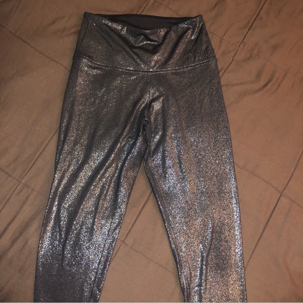 3/$15 MUST BUNDLE - Black Shiny Leggings from PINK